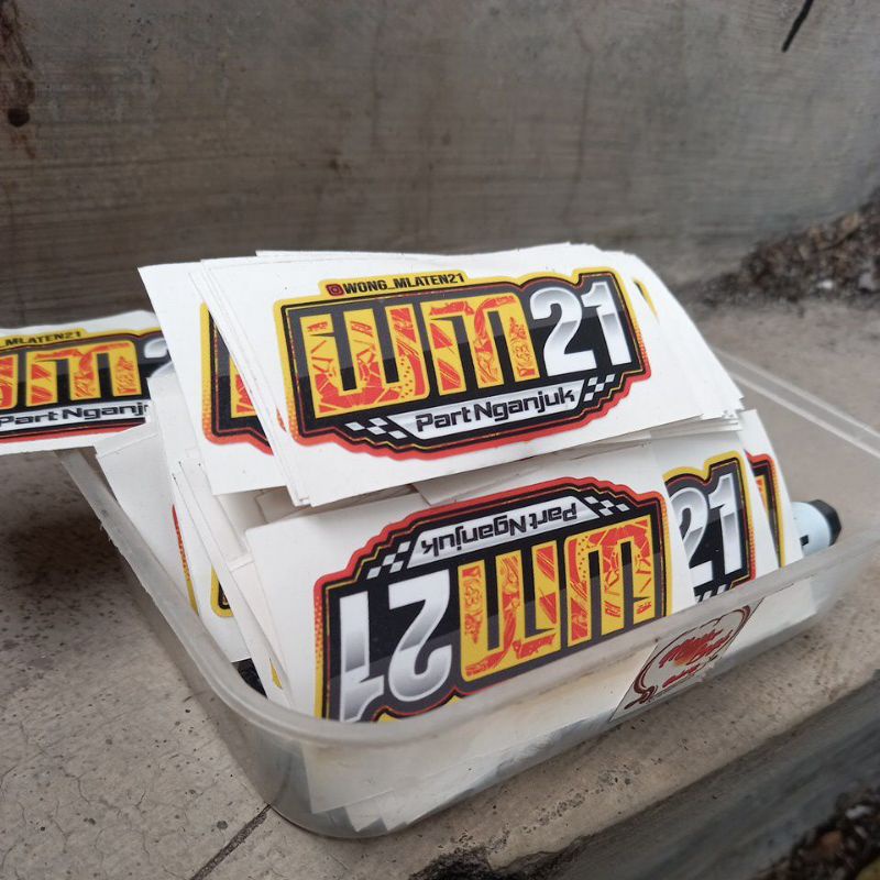 

1 pcs sticker wm21 anti air stiker wong mlaten 21 nganjuk
