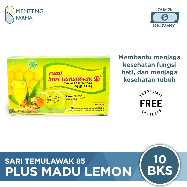 Sari Temulawak 85 Instan Plus Madu Lemon