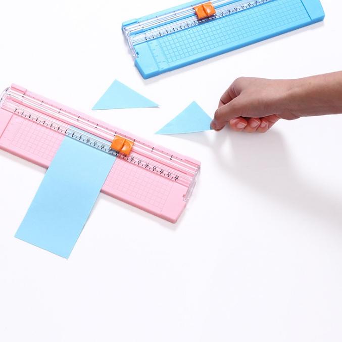 

Gebyar promo--Pemotong kertas mini/Pemotong kertas/EITHER.ID Paper Trimmer Cutter A4 F4 A5/Alat Pemotong Kertas Portable Journaling Scrapbook Aesthetic