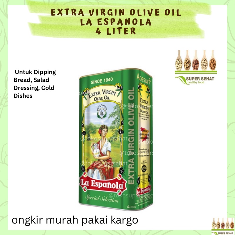 Extra Virgin Olive Oil La Espanola 4 liter Pomace Olive Oil La Espanola Murah HORECA Tokosupersehat