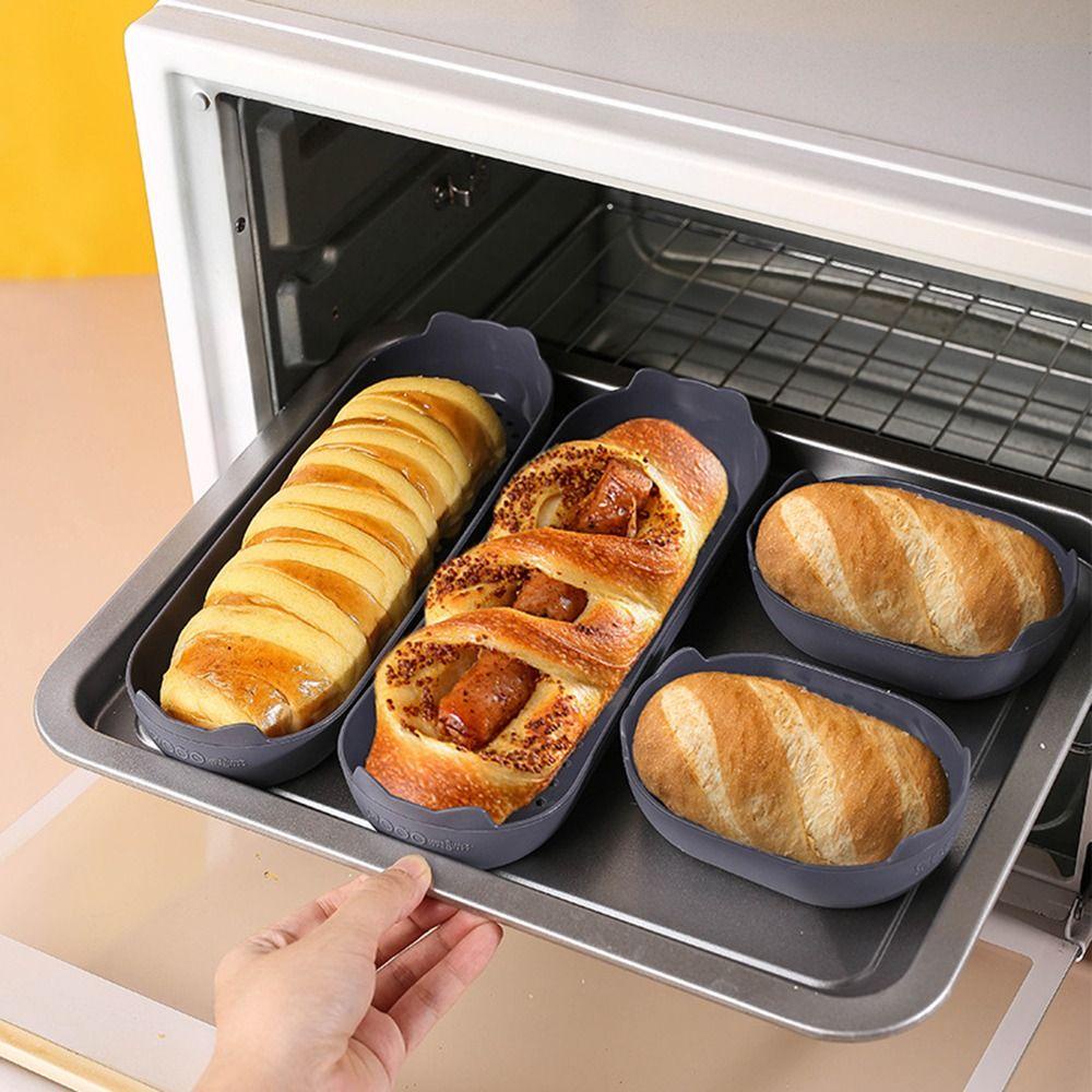 Solighter 4Pcs Loyang Silikon Kue Bakeware Pastry Dish Mousse Roti Pizza Pie