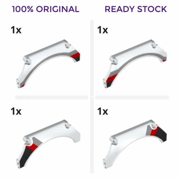 Lego Part 42545 Technic, Panel Car Mudguard Arched 13 x 2 x 5 Decorate