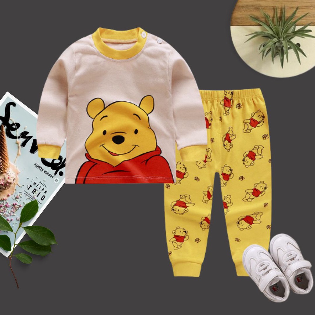 HappyOliver KIDS SUIT PANJANG Setelan Anak Bahan Kaos Lengan + Celana Berkualitas Import cwek cowok NEW1 part2