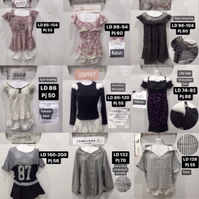Atasan sabrina off shoulder preloved