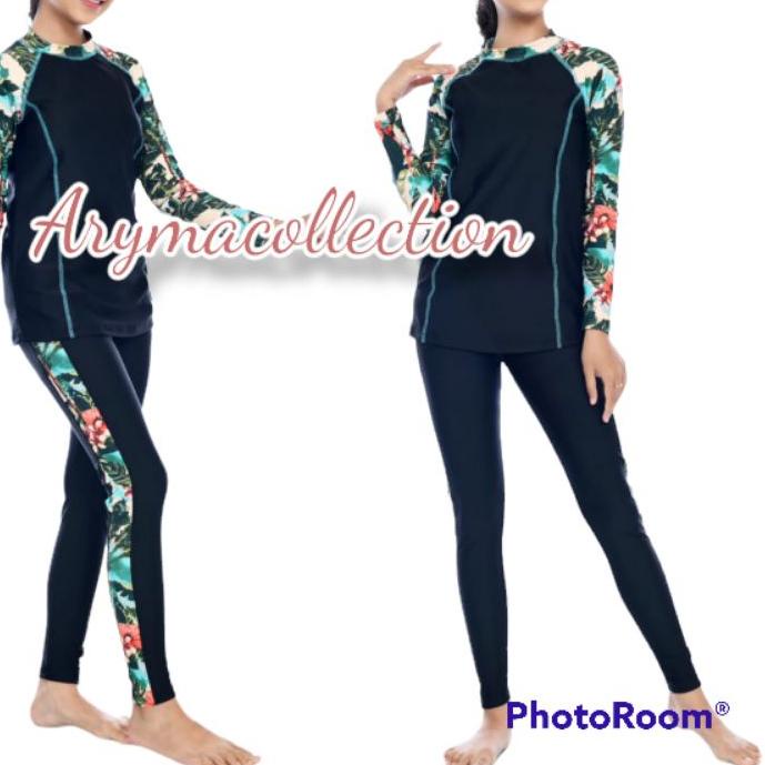 limited STOCK02-piece baju renang ABG - REMAJA usia 10-15 tahun baju renang baju renang panjang 2-PI