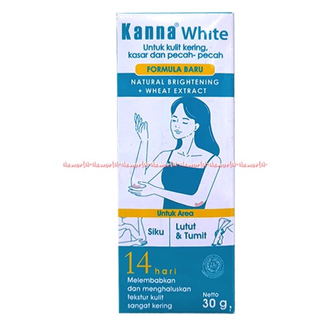 Kanna White Cream 30gr Krim Untuk Kulit kaki Kering Kasar Kering &amp; Pecah Pecah Kana Crim Kana White Krim