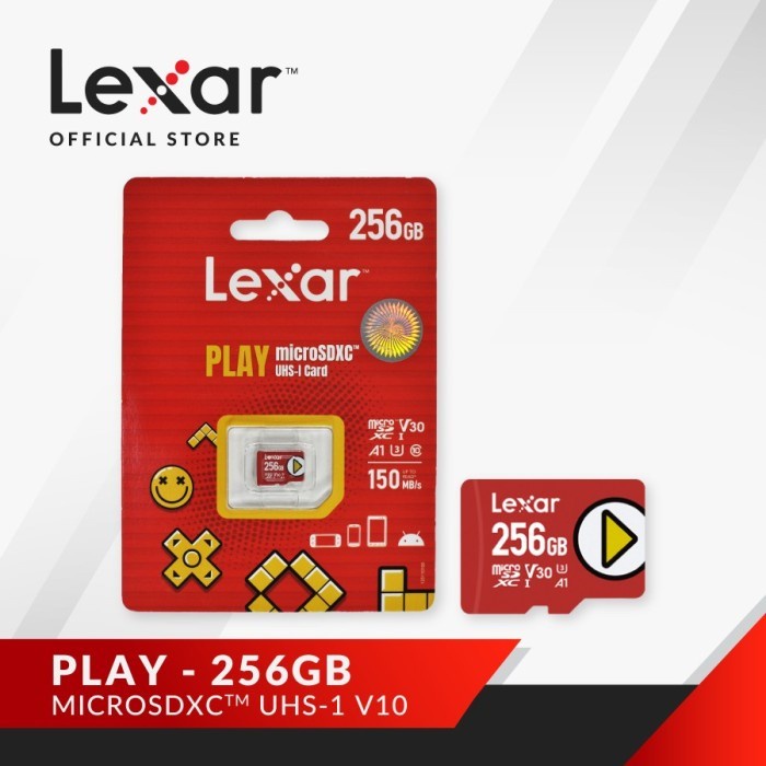 Memory Microsd Lexar Play 256gb up to 150mbps