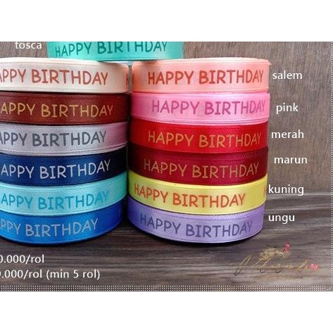 

GPITA-409 : Pita Happy Birthday Saten 1,2cm (per rol) - navy