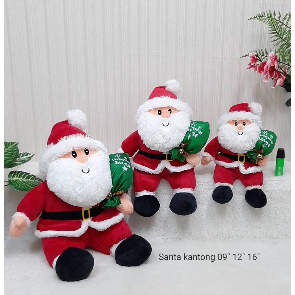 Boneka Natal Santa Jenggot 60cm/16&quot;/boneka christmas/boneka santa/Aksesoris Natal/Kado Natal