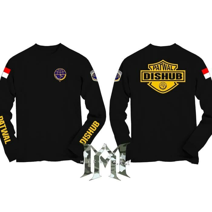 Kaos Dishub / Warna Hitam Tangan Panjang