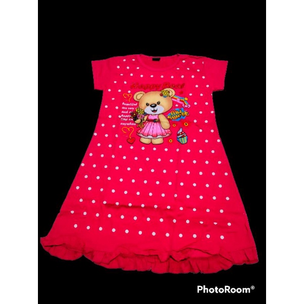 daster/dress anak perempuan tedybear (2-10) tahun