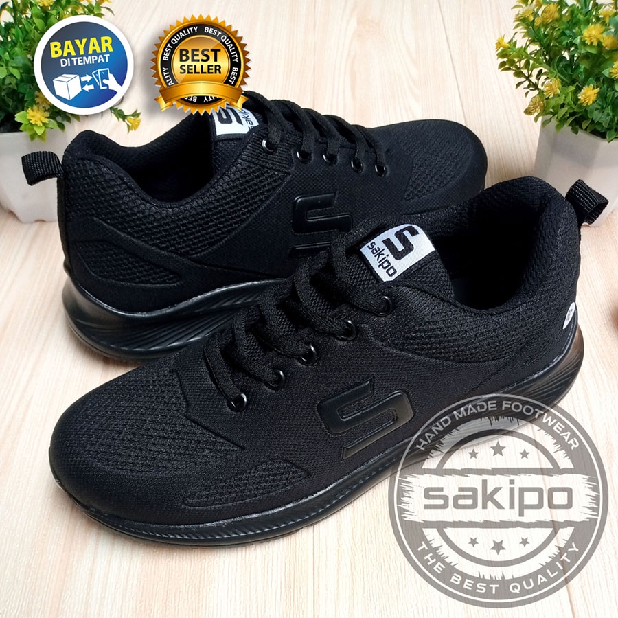 PROMO BTS KEMBALI SEKOLAH !! SEPATU SEKOLAH HITAM POLOS MEREK SAKIPO SD SMP SMA SMK KULIAH UKURAN 36-43 / SEPATU BERTALI ANAK SEKOLAH WARNA HITAM / SAKIPO