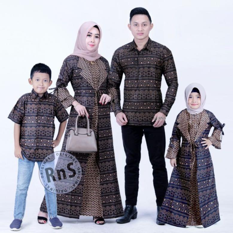 "ME.18Oc22ĸ" Batik Couple Keluarga ModernSet Pakaian Couple Keluarga Gamis Batik Keluarga Family Mot
