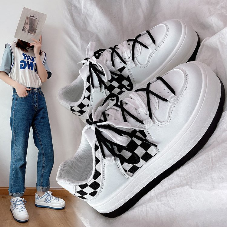 Free BOX Sepatu Sneaker Putih Wanita Import Premium Quality Sepatu Olahraga Sepatu Wanita Sneakers Wanita Model Korea Import Premium Quality B62