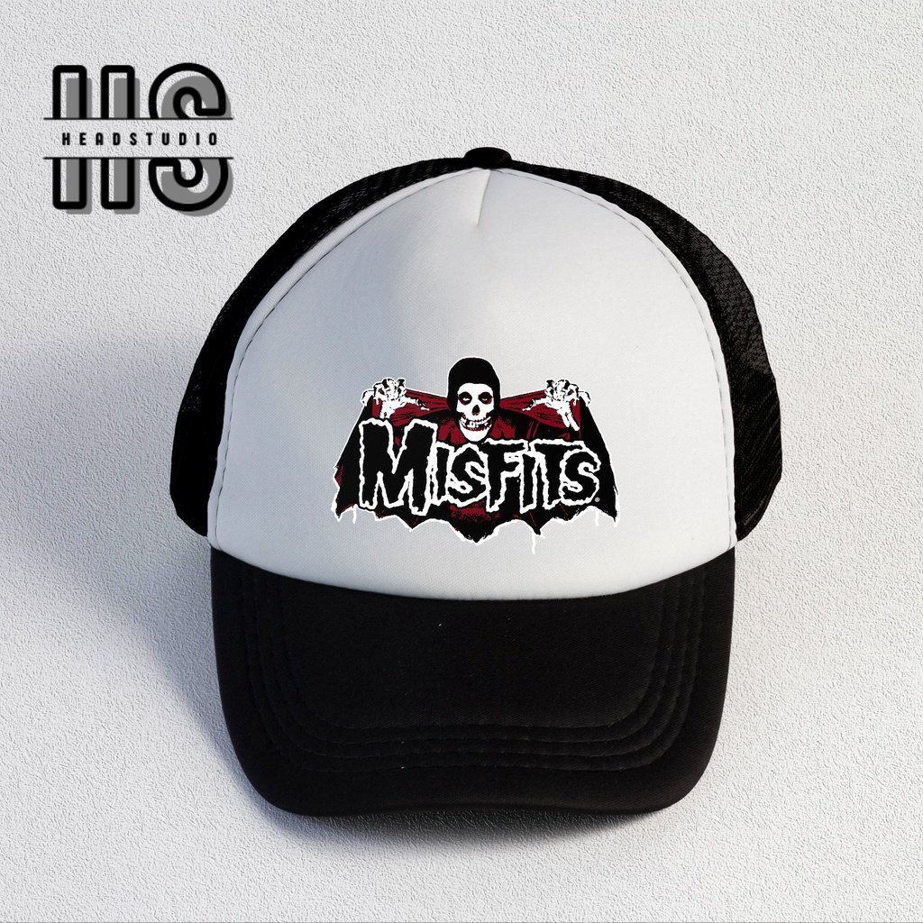 Misfits | Trucker Hat Best Seller | Topi Pria | Topi | Trucker | Topi Band | Baseball | Band | Topi Jaring | Topi Sablon | Head Studio