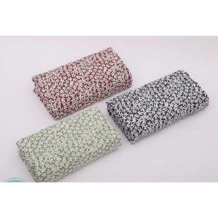 KAIN KATUN LINEN MOTIF BUNGA KECIL DENGAN 3 PILIHAN WARNA