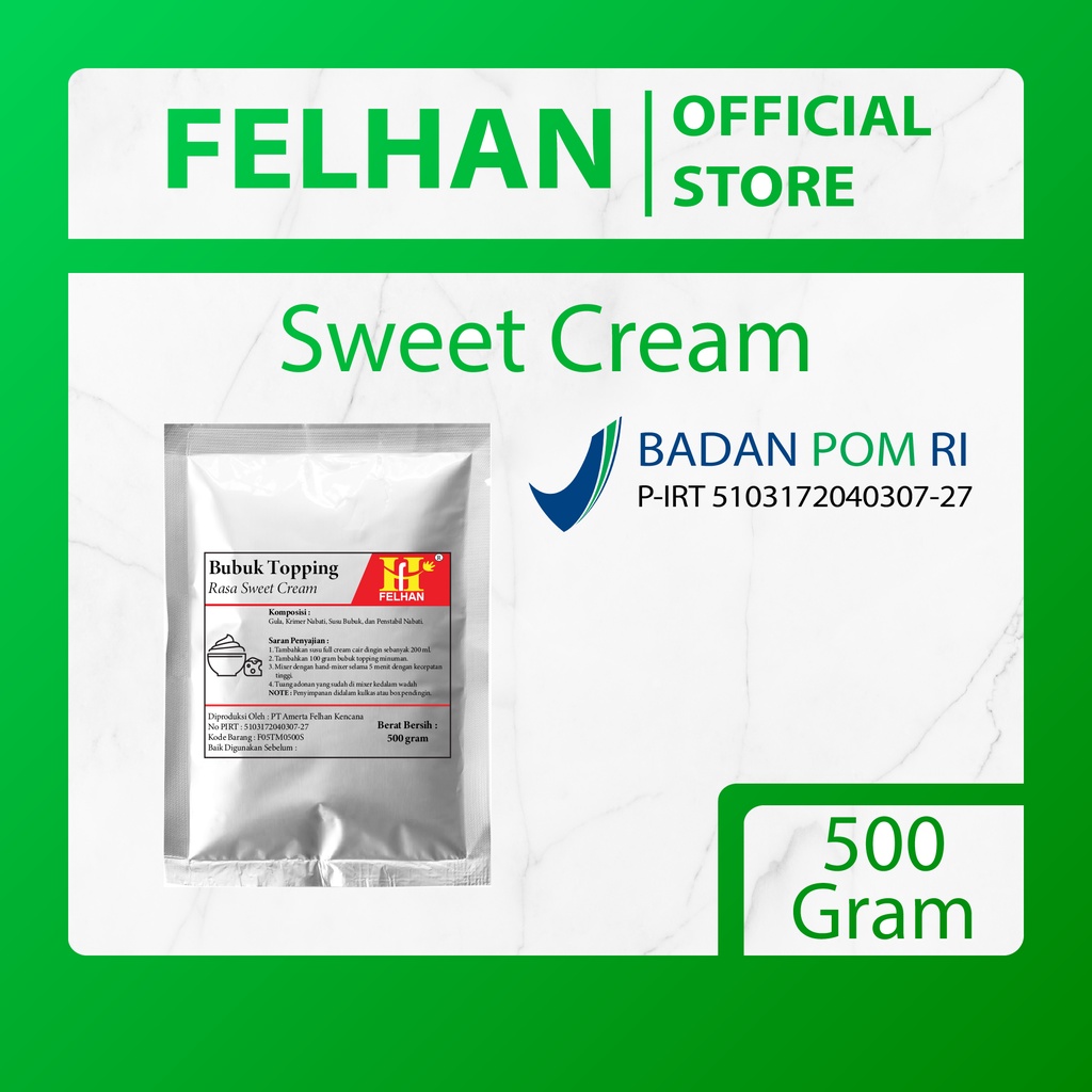 

FELHAN - Bubuk Topping Minuman Sweet Cream (500 gram)