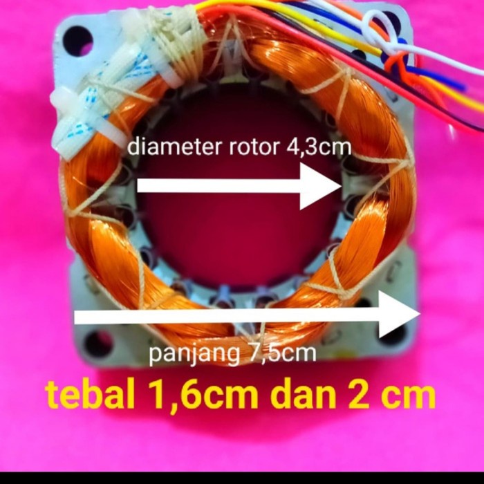 mesin gulungan spull dinamo kipas angin maspion keren 2 cm 100% tmbaga