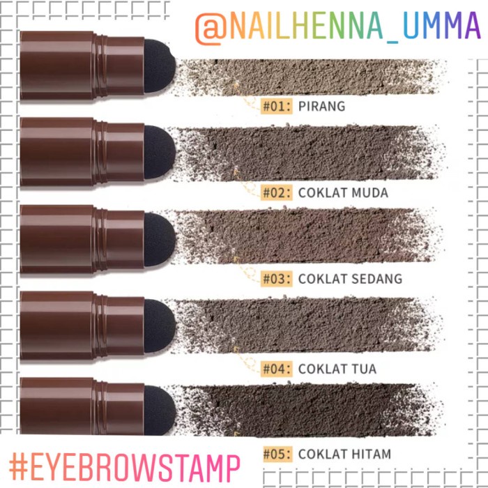 Eyebrow-Powder- Kimuse One Step Eyebrow Stamp Shaping Kit Stempel Alis Waterproof -Powder-Eyebrow