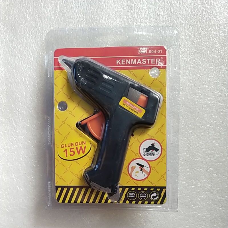 Kenmaster Alat Tembak Glue Gun 15 Watt Untuk Lem Tembak Kecil