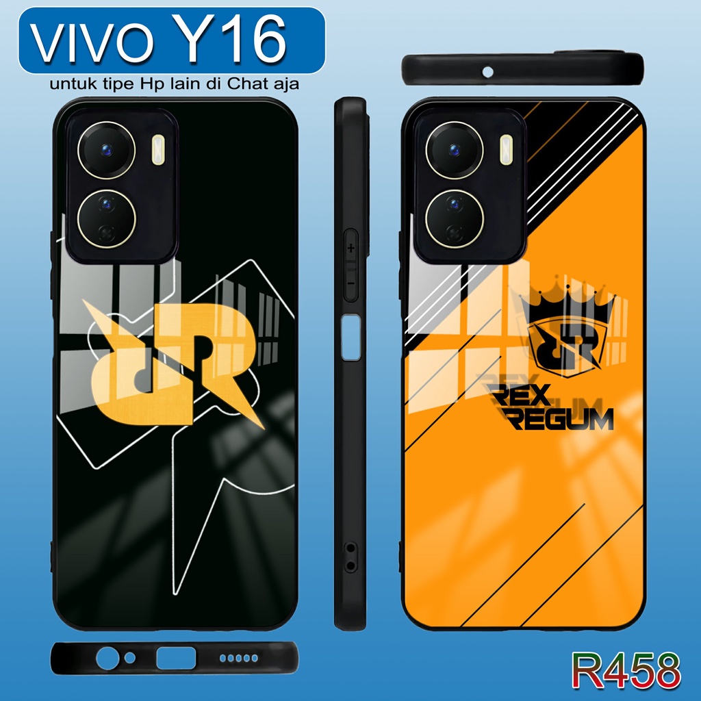 R458 Case Kilau Vivo Y16 Softcase Vivo Y16 Case Kaca Acrylic Vivo Y16 Kesing Hp Vivo Y16 Pelindung H