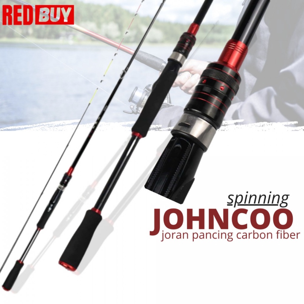 JOHNCOO Joran Pancing Spinning Fishing Rod Carbon Fiber