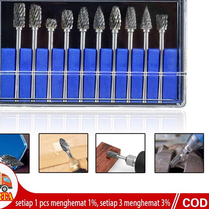 Paket 10 Pcs Mata Tuner Porting Bor Cuner Tungsten Carbide / mata bor cun / cuner porting / tuner