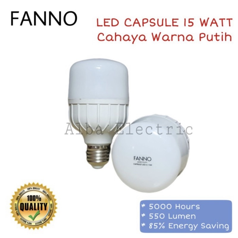 Lampu LED 15 Watt FANNO Capsule Lampu Murah Bohlam Grosir 15 W LED Capsule 5 watt