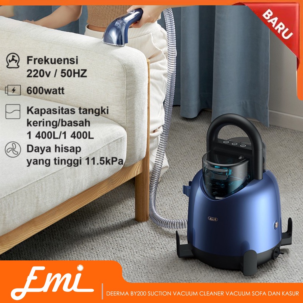 Deerma BY200 Suction Vacuum Cleaner IPX4 Sofa dan Kasur 11.5kPa