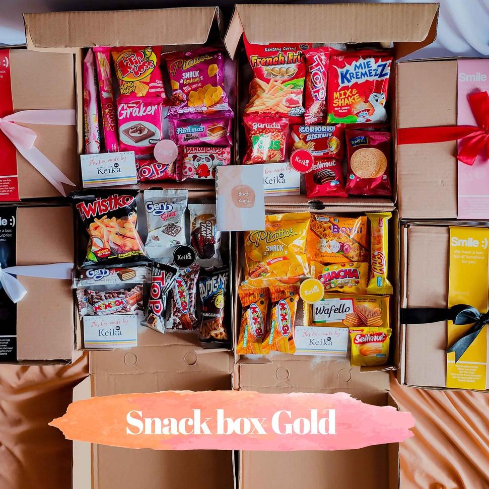 

TREND KEKINIAN Snack Box 2 | Hampers Gift Ultah Kado Cewek Cowok Warna Hitam Pink Merah Snackbox Parcel Ulang Tahun ☣ 895