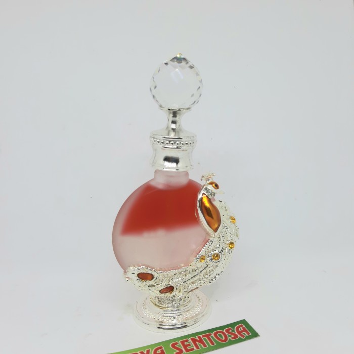 Receptacle Minyak Dua Alam Warna Merah Putih 12Ml Botol Antik Warna Putih