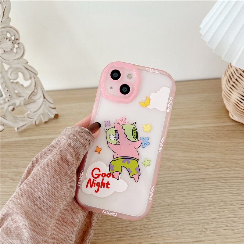 Soft Case TPU Motif Kartun Spongebob Patrick Star Untuk IPhone 13 12 11 Pro Max X Xs Max XR