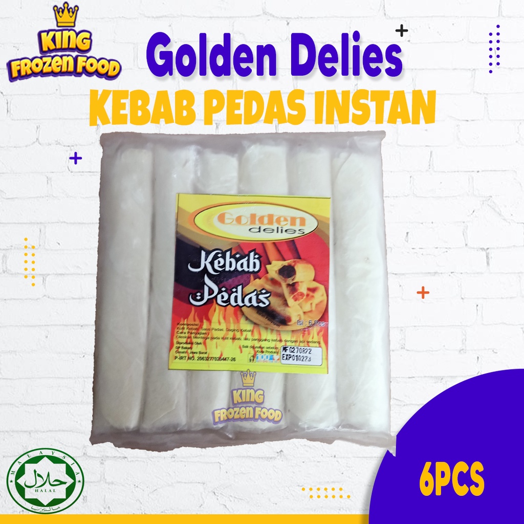 Golden Delies Kebab Pedas Instan Isi 6Pcs