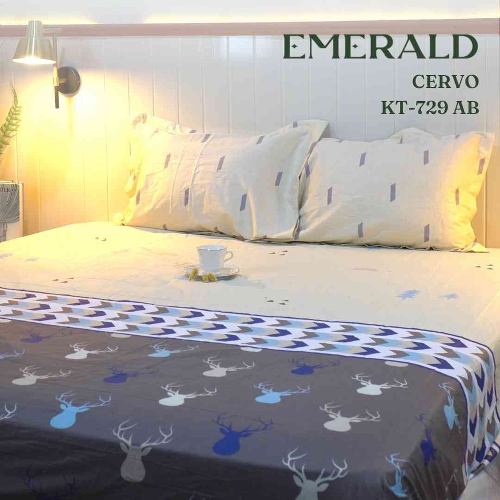 Sprei Set Katun Jepang Emerald Kids Minimalis Tinggi 30cm