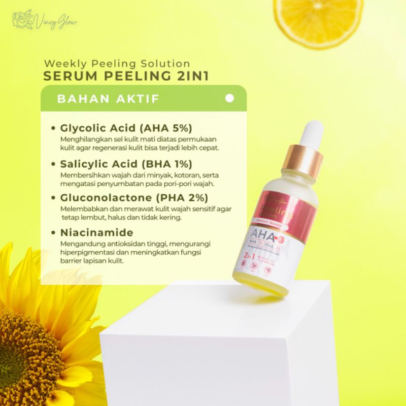 AHA PEELING SERUM 2IN1 VINCYGLOW