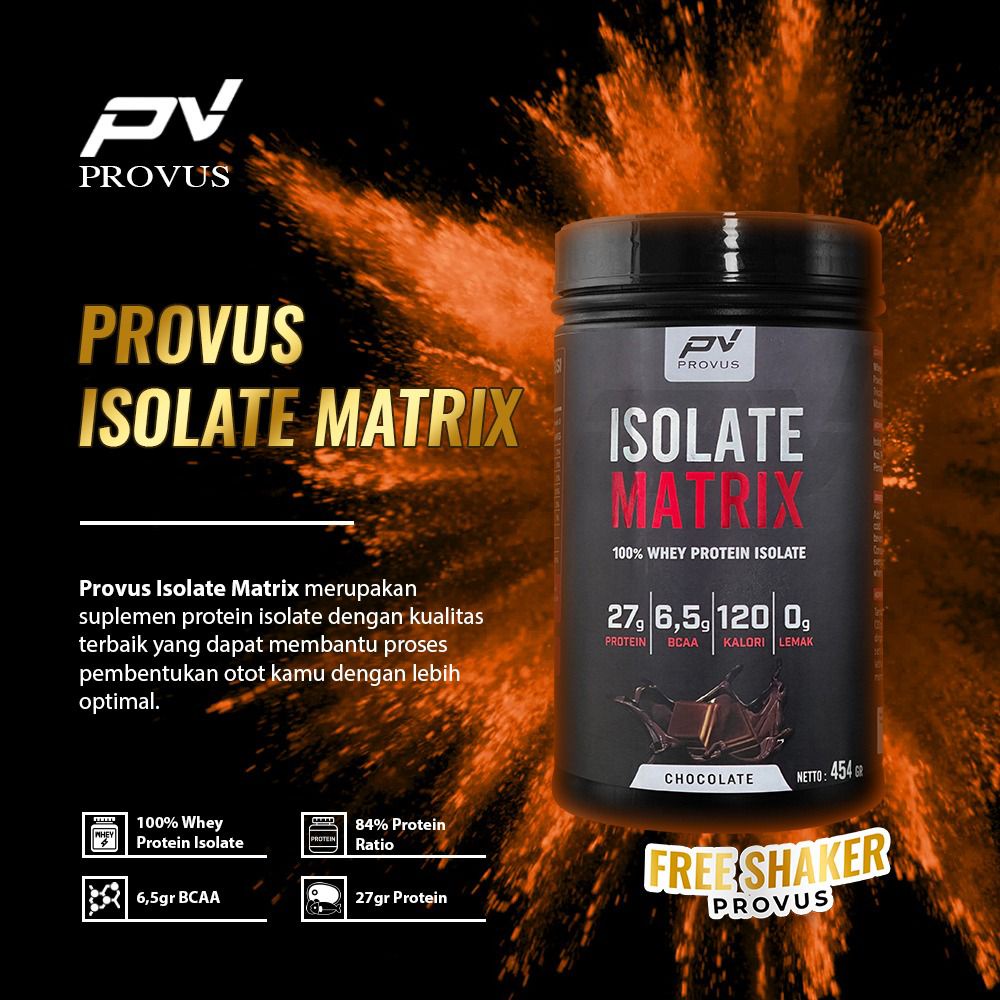 Provus Isolate Matrix 450 gr 1 lbs 100% Whey Isolate Protein BPOM