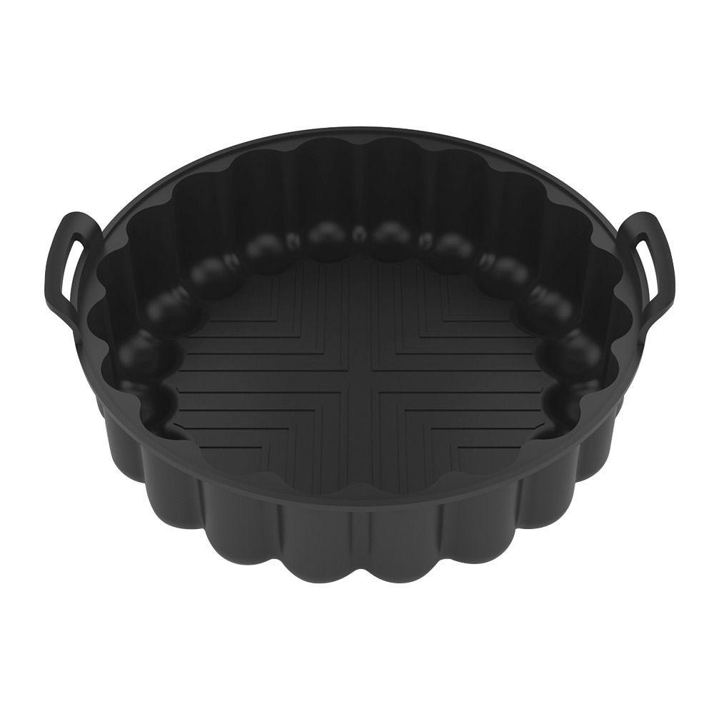 Top Round Silicone Pot Replacement Cooking Reusable AirFryer Aksesoris Baking Basket