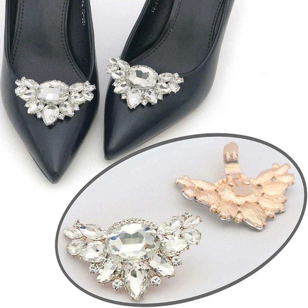 Nanas 1pcs Klip Sepatu Fashion Eropa Sepatu Wanita Kristal Hiasan Sepatu