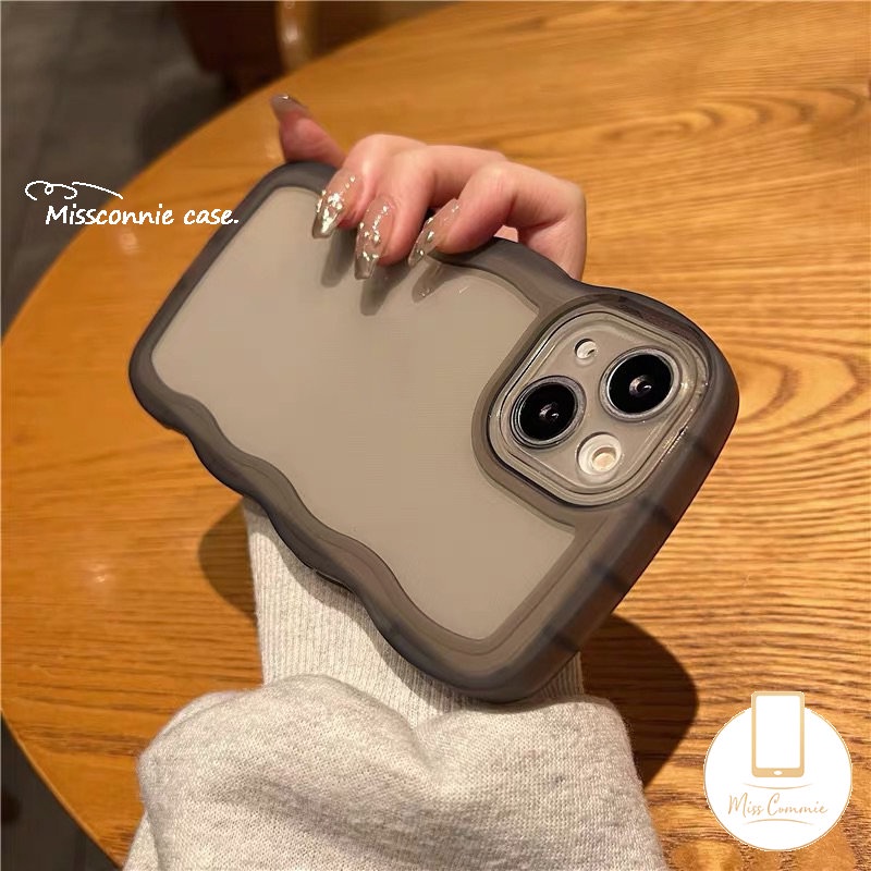 Redmi9 12C 10 9T 10C A1 A1+9A 10A 9C NFC Shockproof Wave Edge Case Redmi Note 10 Pro 10 10s Note 11 11Pro+11s 9 8 Note10 Pro Max Plus Mewah Simple Bingkai Bergelombang Soft TPU Cover