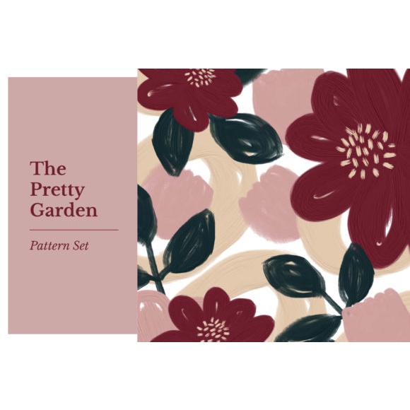 The Pretty Garden Seamless Pattern Set