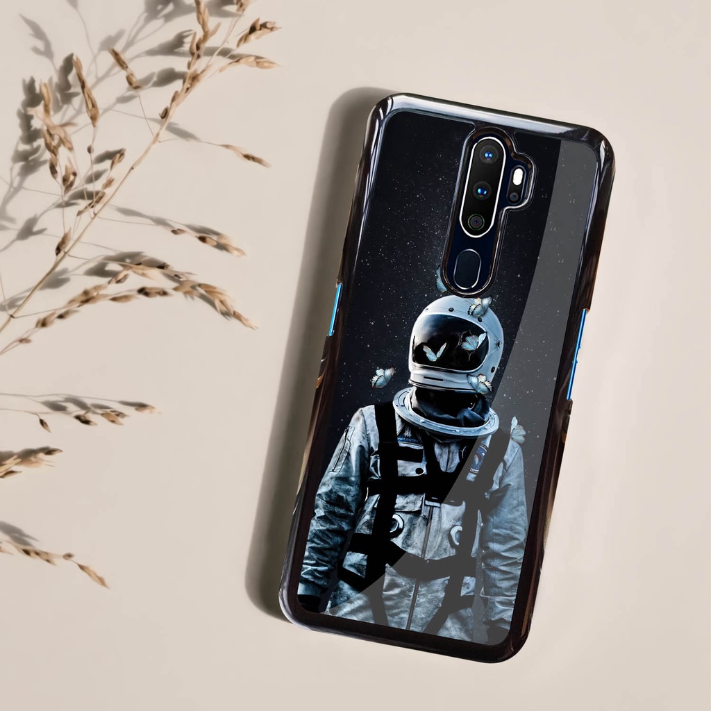 Case Kilau Glossy Oppo A5 A9 2020 | Casing Hp Oppo | Pelindung Smarphone | Motif Nasa Astronout