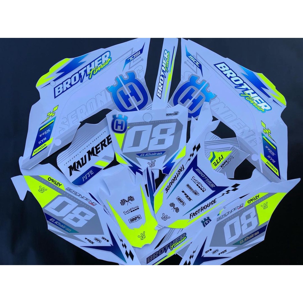 DECAL CRF 150L PUTIH STABILO