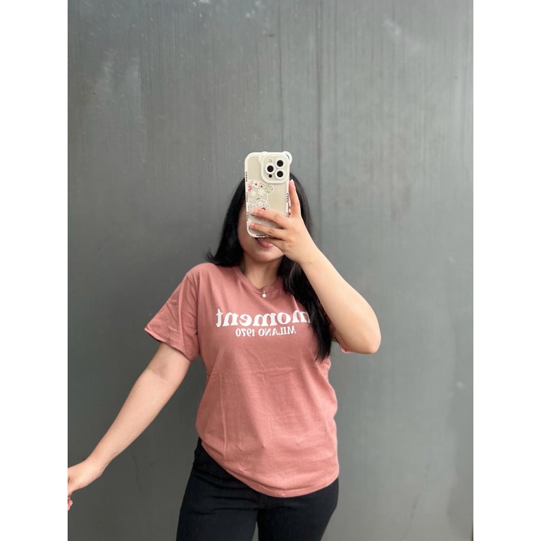 KAOS MOMENT | BAJU TUMBLR TEE SHIRT DUSTY ROSE BLUE HITAM BEIGE | TUMBLR TEE | KOREA STYLE