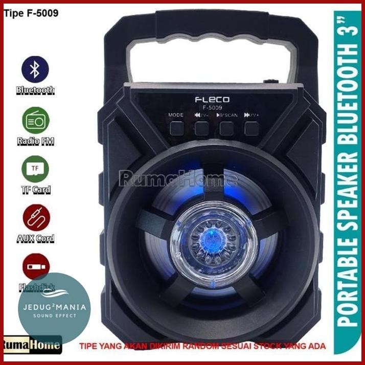 Speaker Bluetooth Portable F-5009 Player USB/FM/Memori/AUX