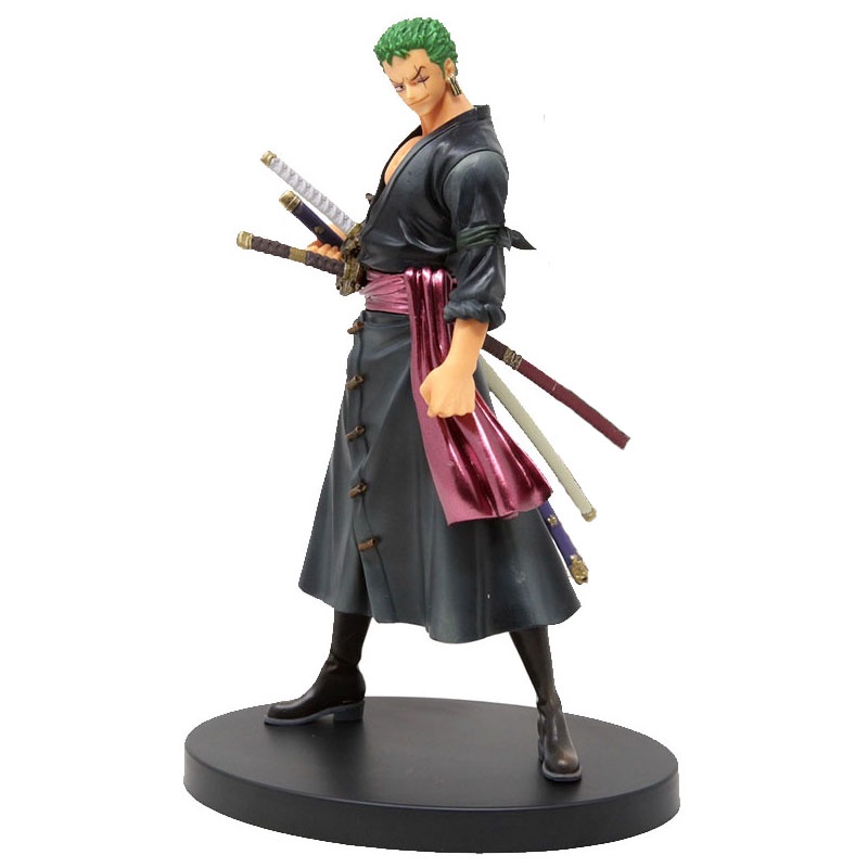 Mainan Action Figure Model Anime One Piece Roronoa Zoro Bahan PVC Ukuran 19CM Untuk Anak / Dewasa