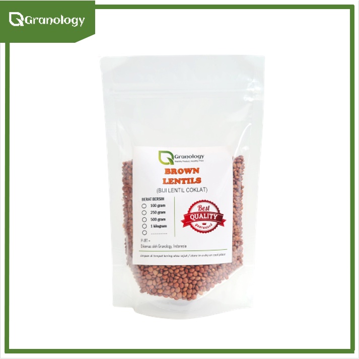 Kacang Lentil Coklat / Brown Lentil (250 gram) by Granology