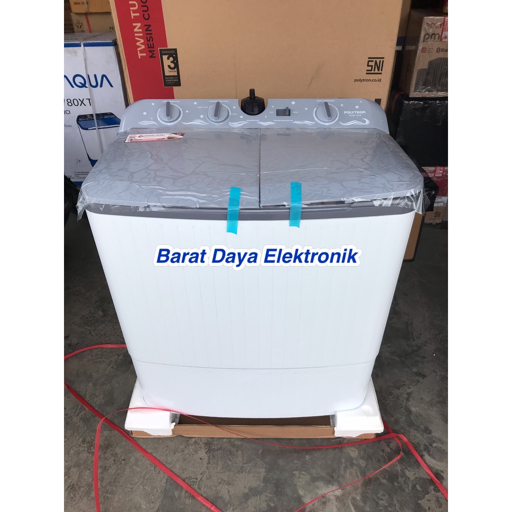 MESIN CUCI 2 TABUNG POLYTRON 10 KG TWIN TUB PWM-1076