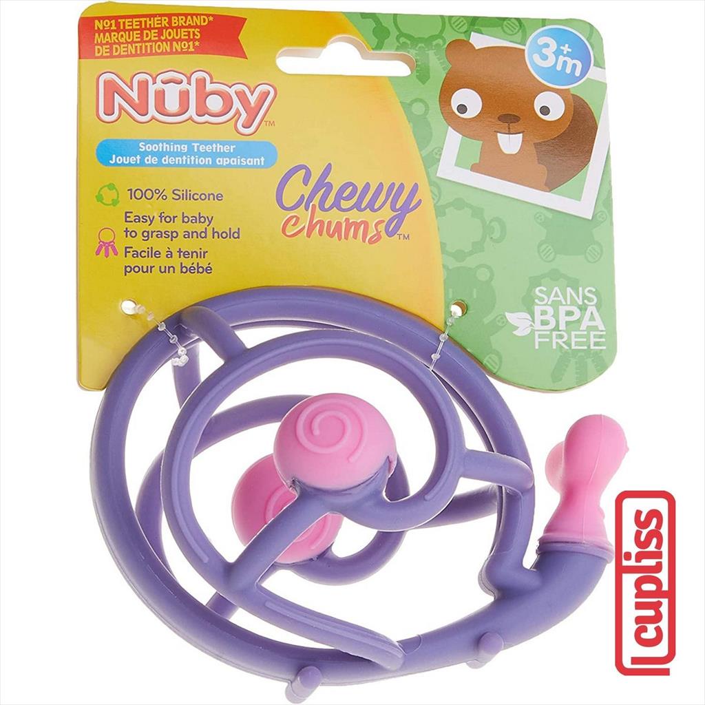 NUBY Chewy Chump Chums Snail Soothing Teether Gigitan Bayi