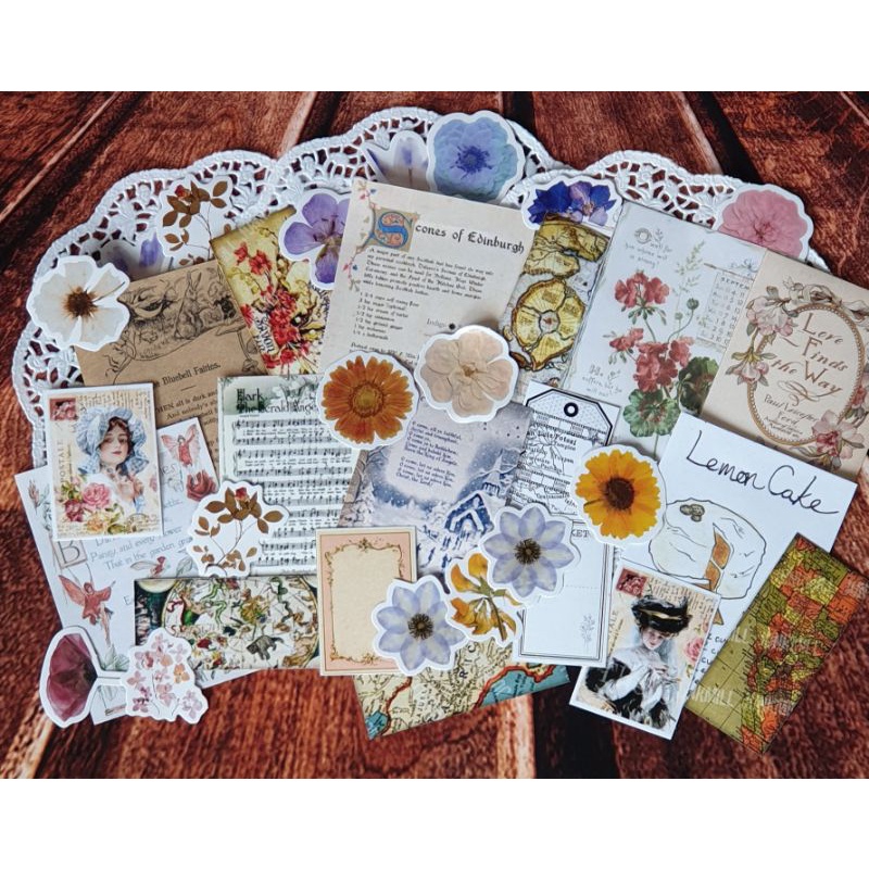 

Journal 42 pcs kit Aesthetic Journaling Kit Vintage Bujo Scrapbook