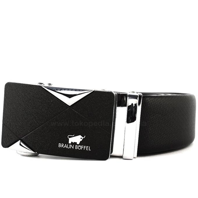 IKAT PINGGANG/GESPER/SABUK REL PRIA KULIT IMPORT BRAUN BUFFEL B101